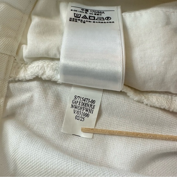 Gap × DÔEN High Rise Pleated Trousers in New Off White | 16 | NWT - Picture 11 of 16